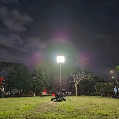 निर्माण और सड़क कार्यों के लिए IP65 LED टेलीस्कोपिक मस्तूल इन्फ्लेटेबल वर्क लाइट टॉवर