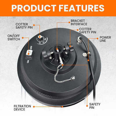 500W-1400W LED गुब्बारा लाइट IP65 50000 घंटे 360° ओमनी कवरेज